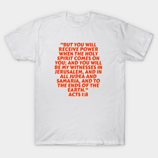 Bible Verse Acts 1:8 T-Shirt